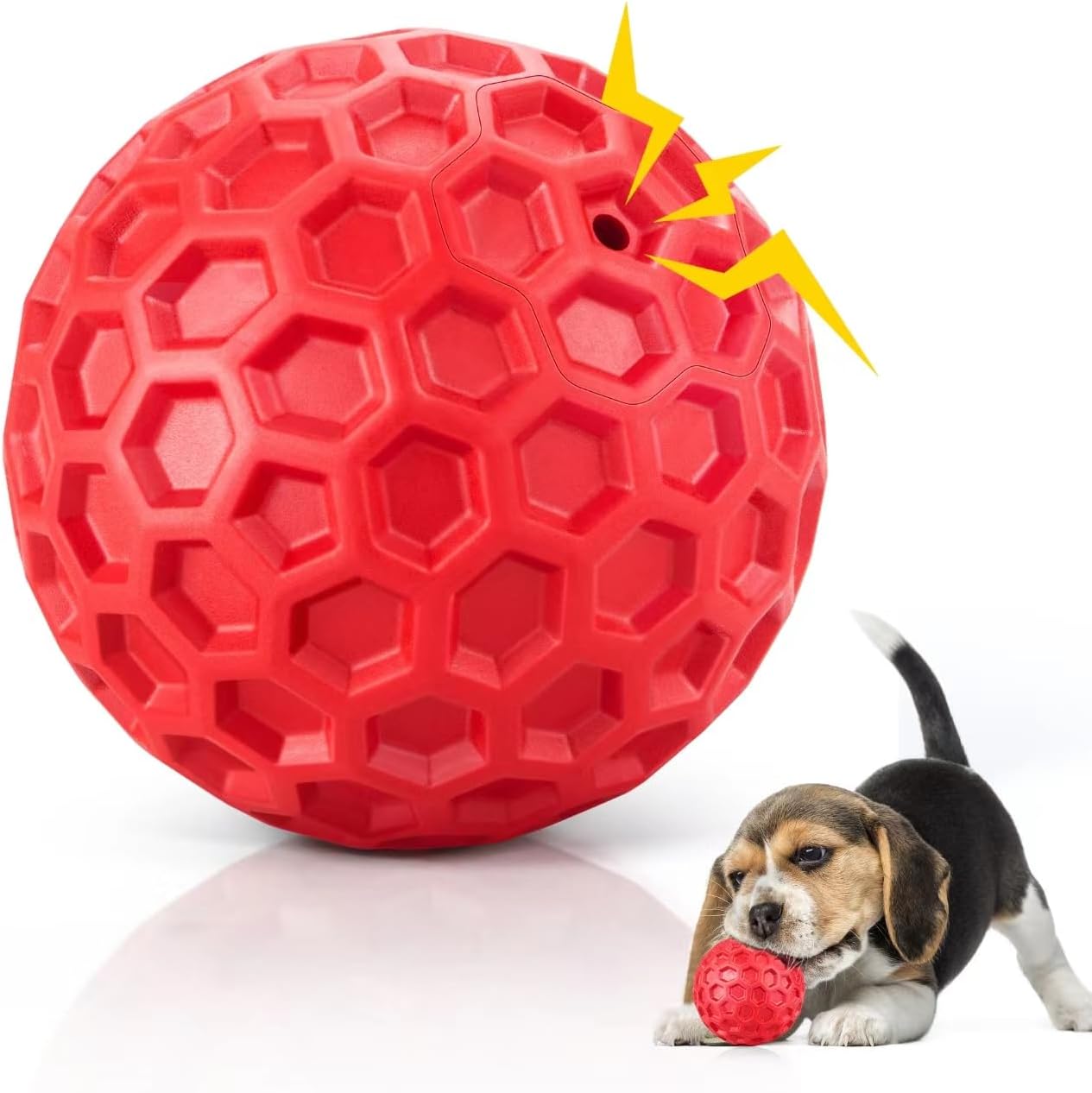 Durable Squeaky Dog Ball for Anxiety Relief and Outdoor Fun