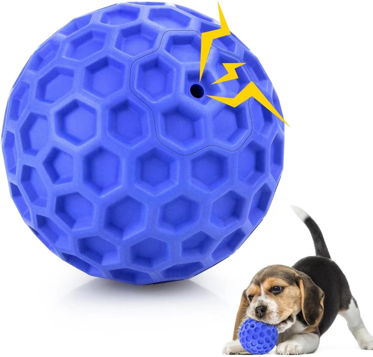 Durable Squeaky Dog Ball for Anxiety Relief and Outdoor Fun