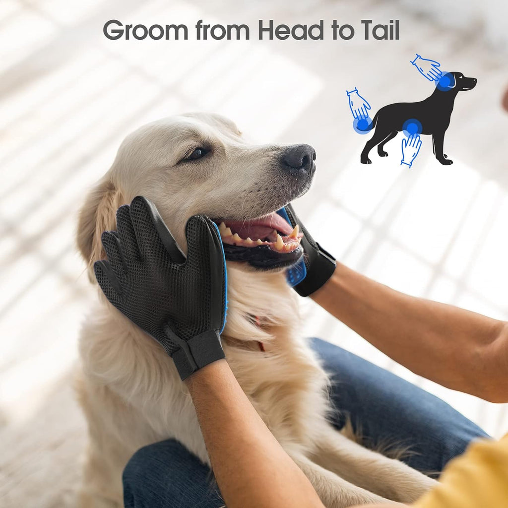 Gentle Pet Grooming Gloves for Easy, Stress-Free Shedding