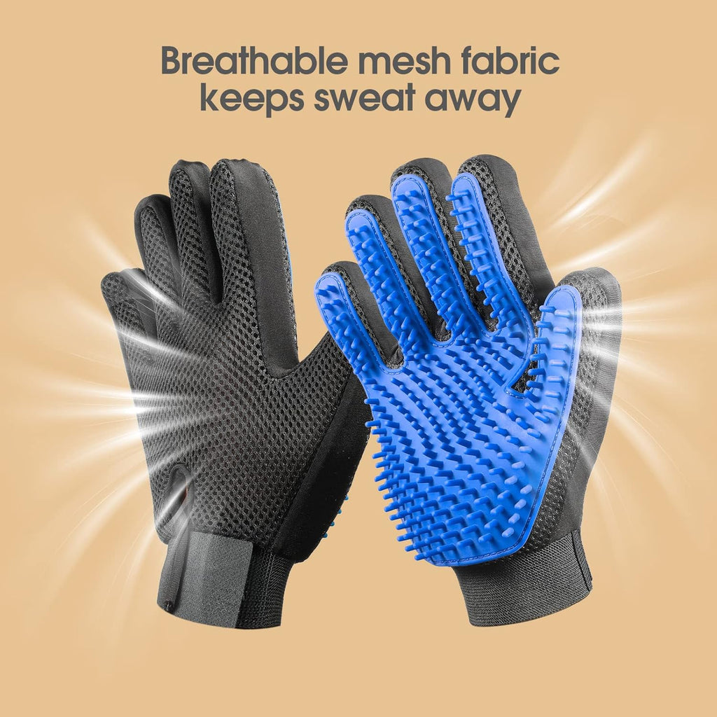 Gentle Pet Grooming Gloves for Easy, Stress-Free Shedding